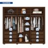 Guarda Roupa Casal 6 Portas 4 Gavetas com Pés Suburban Espresso Móveis - 10