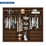 Guarda Roupa Casal 6 Portas 4 Gavetas com Pés Suburban Espresso Móveis - 9