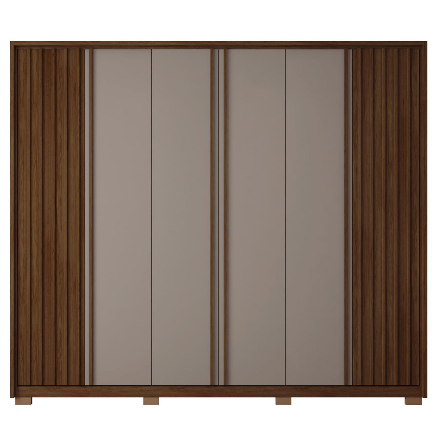 Guarda Roupa Casal 6 Portas 4 Gavetas com Pés Suburban Espresso Móveis - 11