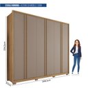 Ver imagem 4 de Guarda Roupa Casal 6 Portas 4 Gavetas com Pés Suburban Espresso Móveis