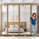 Ver imagem 5 de Guarda Roupa Suburban 6 Portas 4 Gavetas com Espelho e Pés Suburban  Espresso Móveis