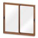 Ver imagem 1 de Janela de Alumínio 02 Folhas Amadeirado Piacere - 120x100