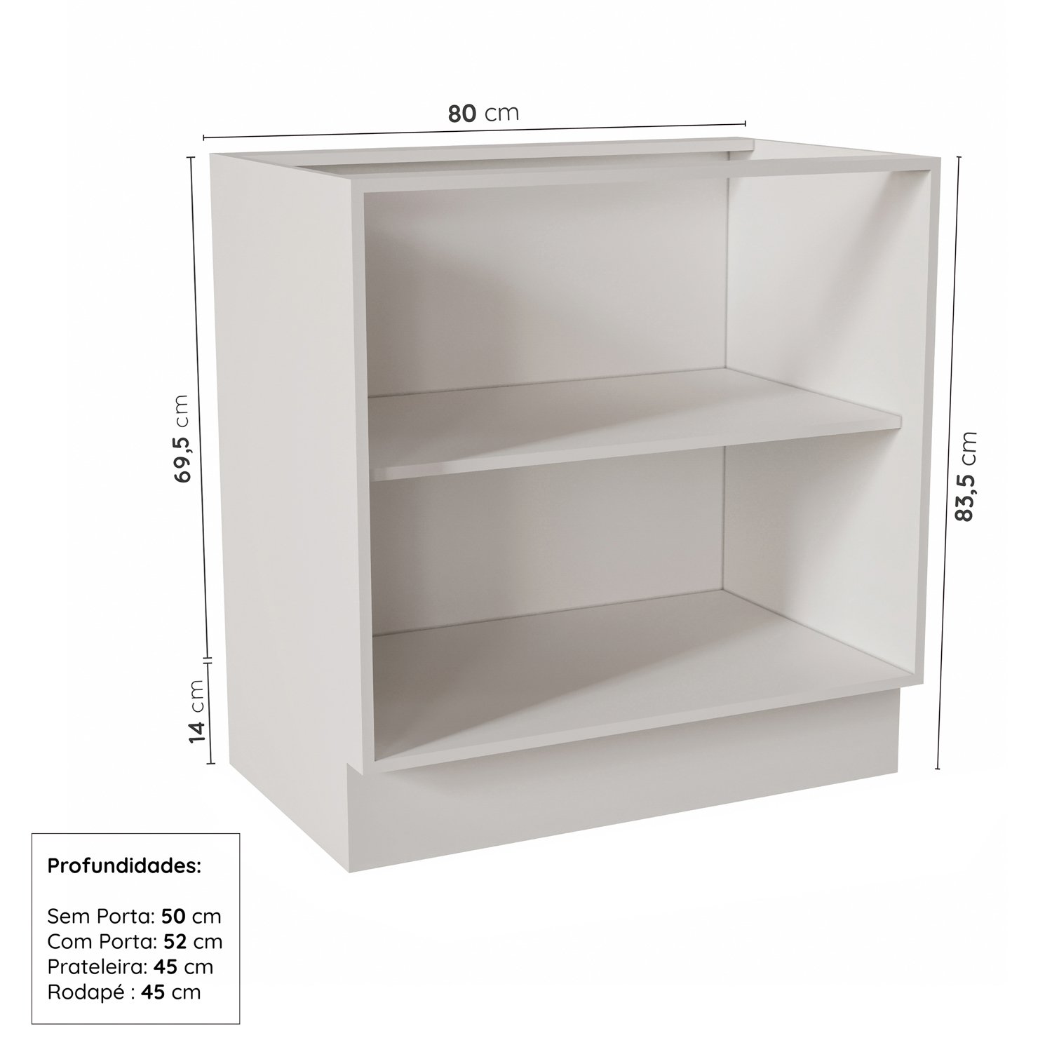 Cozinha Modulada 7 Peças sem Tampo 3 Aéreos 3 Balcões e Torre Quente Arizona CabeCasa MadeiraMadeira - 15