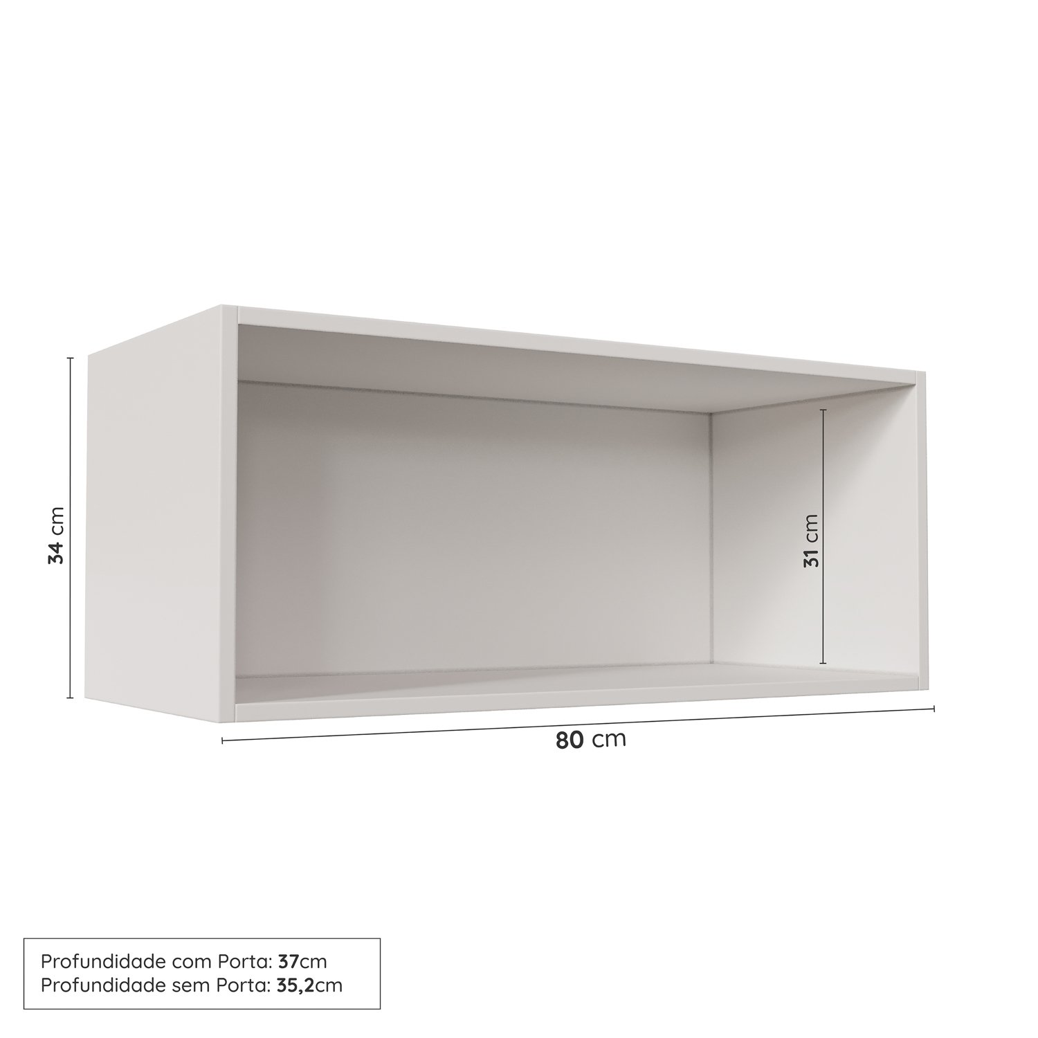 Cozinha Modulada 7 Peças sem Tampo 3 Aéreos 3 Balcões e Torre Quente Arizona CabeCasa MadeiraMadeira - 13