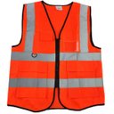 Ver imagem 1 de Colete Sinalizador Refletivo EPI Segurança Trabalho Blusao Fluorescente Transito Construçao Bolso Zi