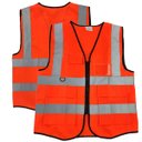 Ver imagem 2 de Colete Sinalizador Refletivo EPI Segurança Trabalho Blusao Fluorescente Transito Construçao Bolso Zi