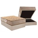 Ver imagem 1 de Cama Box Baú Casal: Colchão Ortopédico Paropas D28 Ag65 Royalle Clean + Base Crc Suede Clean (