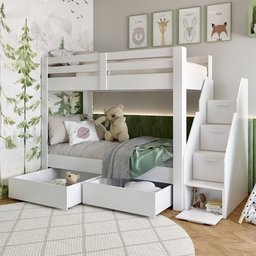 Beliche Infantil/Juvenil 2 Gavetões Escada com 4 Gavetas Star Plus Casatema - 5