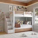 Ver imagem 6 de Beliche Infantil/juvenil 2 Gavetões e Escada com 4 Nichos Star Plus Casatema MadeiraOriginals