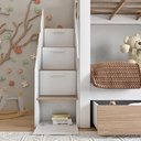 Ver imagem 2 de Beliche Infantil/juvenil 2 Gavetões e Escada com 4 Nichos Star Plus Casatema MadeiraOriginals