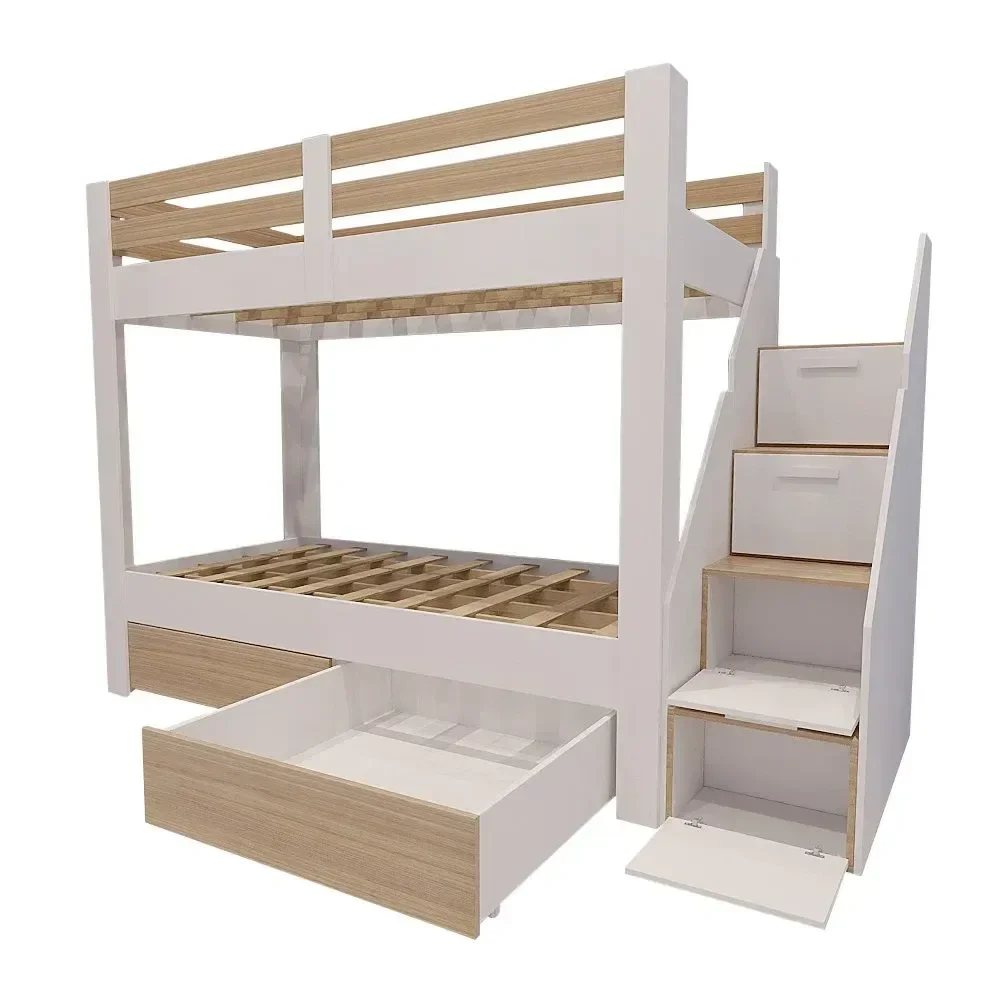 Beliche Infantil/juvenil 2 Gavetões e Escada com 4 Nichos Star Plus Casatema MadeiraOriginals