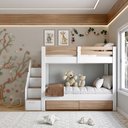 Ver imagem 1 de Beliche Infantil/juvenil 2 Gavetões e Escada com 4 Nichos Star Plus Casatema MadeiraOriginals