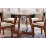 Conjunto Mesa Tampo Vidro/MDF com 4 Cadeiras Sala de Jantar Cítara Mônaco Yescasa - 5