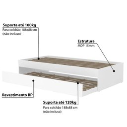 Bicama Infantil /Juvenil Atenas Casatema MadeiraOriginals - 5