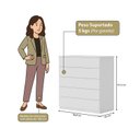 Ver imagem 3 de Aparador para Sala de Estar com 5 Gavetas Compacta