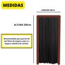Cortina de Corredor Quarto Sala Cortina de Malha 90cm Preta - 2