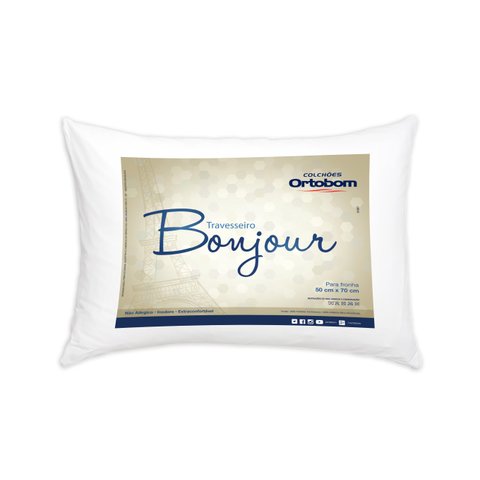 Travesseiro Antialérgico e Antiácaro Bonjour Ortobom