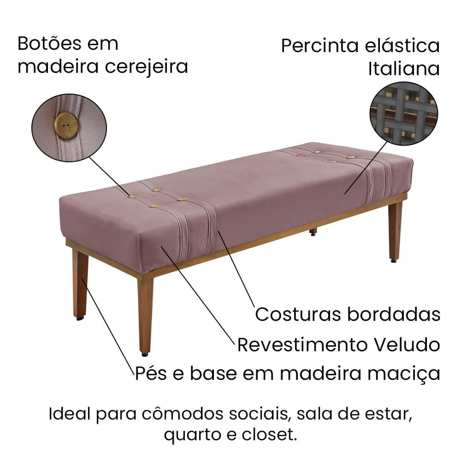 Calçadeira Recamier Solteiro Gênova  - 4