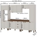 Ver imagem 5 de Cozinha Completa 6pçs Americana Branco/ebano C/ Tampo