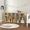 Ver imagem 1 de Estante Infantil Multifuncional 10 Nichos Bella Casatema MadeiraOriginals Bege/Marrom