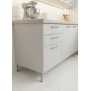 Ver imagem 4 de Kit 5 Pés de Metal L 18cm Lateral Champagne Multiuso Armário Sofá Cama Casa Cozinha Moderna
