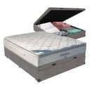 Ver imagem 1 de Cama + Box com Baú Casal e Colchão Freedom Ortobom D33 Cinza