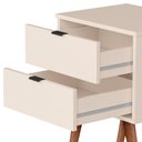 Ver imagem 3 de Mesa de Cabeceira Jb 1818 Mesinha Apoio Decorativa Quarto Criado Moderno com 2 Gavetas Várias Cores