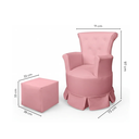 Ver imagem 3 de Poltrona de Amamentação com Balanço e Puff em Corino Rosa Bárbara