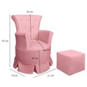 Ver imagem 3 de Poltrona para Amamentação com Balanço e Puff Bárbara