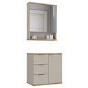 Ver imagem 2 de Conjunto de Banheiro Aqua 56,7cm Estilare Cnj4005 Nude/carvalho