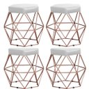 Ver imagem 1 de Kit 4 Puffs Decorativos Aramado Vanessa-Corino Branco