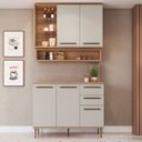 Ver imagem 2 de Armario de Cozinha Compacta 3 Peças com Tampo 120cm Isabelle Delmarco