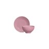 Prato de Sobremesa e Tigela Bowl Rosa Ceramica Fosca 2un - 1