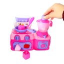 Ver imagem 7 de Mini Cozinha Rosa Fogão Forno Liquidificador Espátula