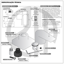 Ver imagem 7 de Kit 2 Acabamento para Banheiro Alavanca Quadrado Preto Registro Chuveiro Padrão Docol