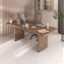 Ver imagem 2 de Mesa para Escritório Reunião 204x90xm Atria Executiva A02 Nogal Preto - Lyam Decor