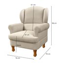 Ver imagem 3 de Poltrona para Amamentação em Linho com Pés em Madeira e Puff Baú Sabrina