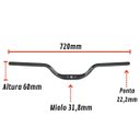 Ver imagem 3 de Kit Guidão Elevado Mtb 60mm + Extensor Ahead Set Absolute Guidon Alto 31.8mm Mtb 6cm Prolongador 8cm