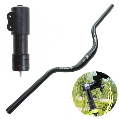 Kit Guidão Elevado Mtb 60mm + Extensor Ahead Set Absolute Guidon Alto 31.8mm Mtb 6cm Prolongador 8cm