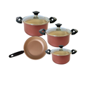 Ver imagem 1 de Jogo de Panelas Antiaderente 4 Pçs Teflon e Frigideira