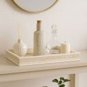 Ver imagem 3 de Bandeja Madeira com Sisal Trancado Branca 37,5x 23,5cm Wolff