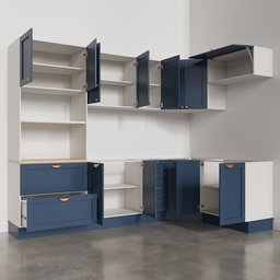 Cozinha Modulada 7 Peças sem Tampo 3 Aéreos 3 Balcões e Torre Quente Arizona CabeCasa MadeiraMadeira - 9