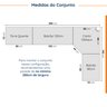 Cozinha Modulada 7 Peças sem Tampo 3 Aéreos 3 Balcões e Torre Quente Arizona CabeCasa MadeiraMadeira - 3