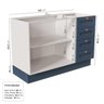 Cozinha Modulada 7 Peças sem Tampo 3 Aéreos 3 Balcões e Torre Quente Arizona CabeCasa MadeiraMadeira - 16