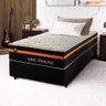 Conjunto Cama Box c/ Molas Ensacadas Sirius Preto Solteiro 96x203x65 - 2