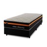 Conjunto Cama Box c/ Molas Ensacadas Sirius Preto Solteiro 96x203x65 - 3