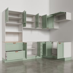 Cozinha Modulada 7 Peças sem Tampo 3 Aéreos 3 Balcões e Torre Quente Arizona CabeCasa MadeiraMadeira - 9