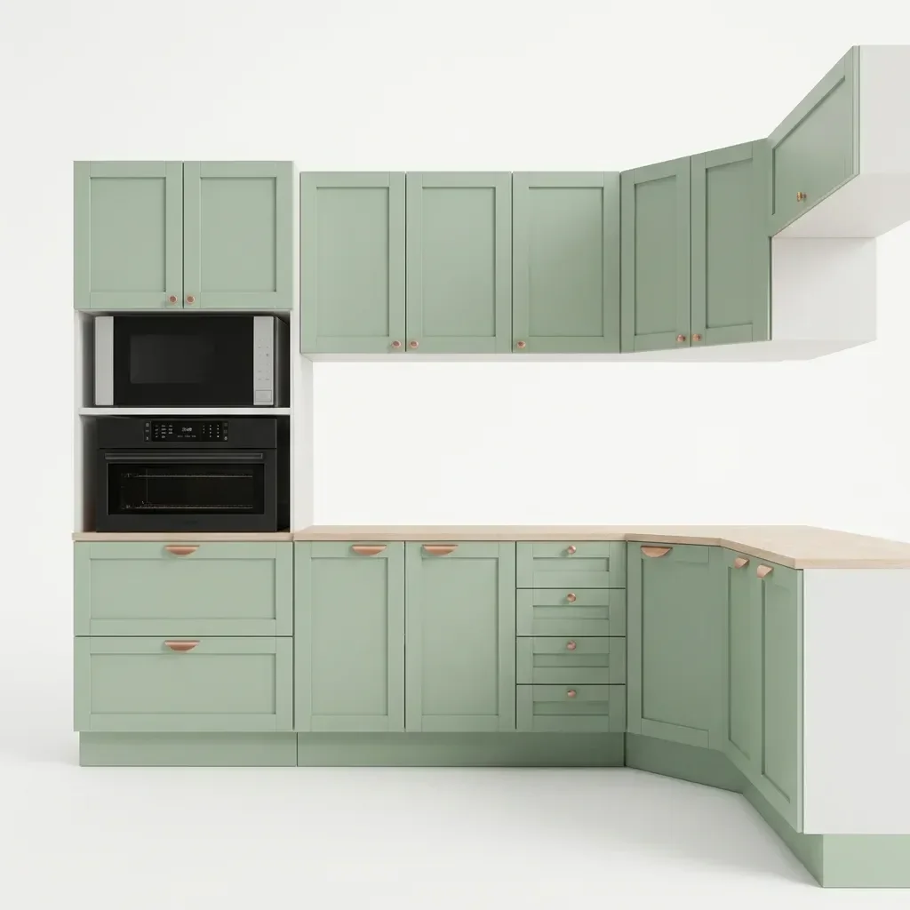 Cozinha Modulada 7 Peças 3 Aéreos 3 Balcões e Torre Quente Arizona