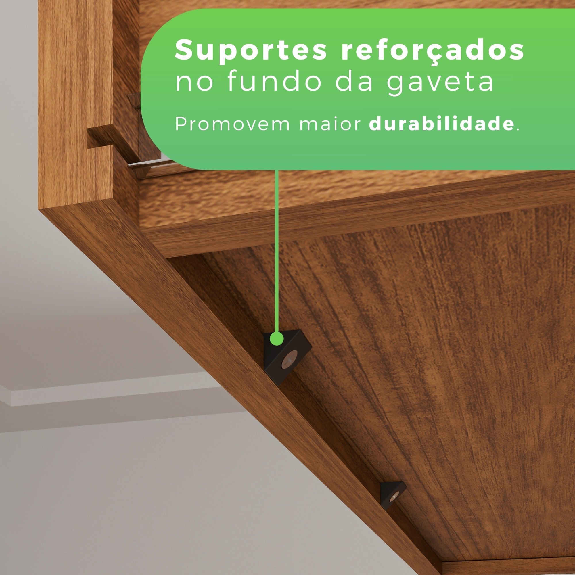 Guarda Roupa Casal com Espelho 6 Portas 4 Gavetas Londres Prime  - 12