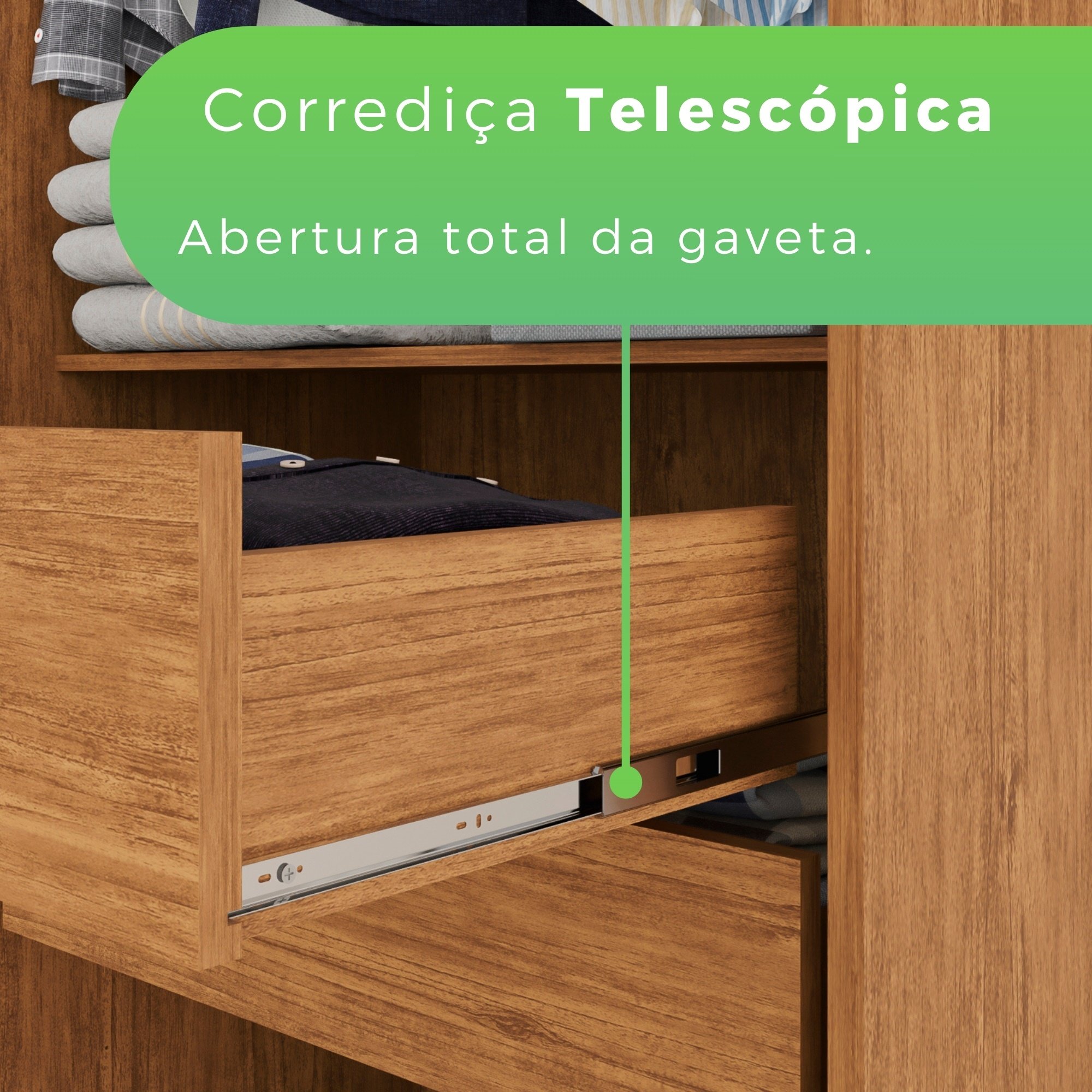 Guarda Roupa Casal com Espelho 6 Portas 4 Gavetas Londres Prime  - 10
